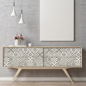 Sticker carrelage - Ambiance Sticker - 60 CARREAUX DE CIMENT MEUBLE AUTHENTIQUES NIHNA - 20x20cm