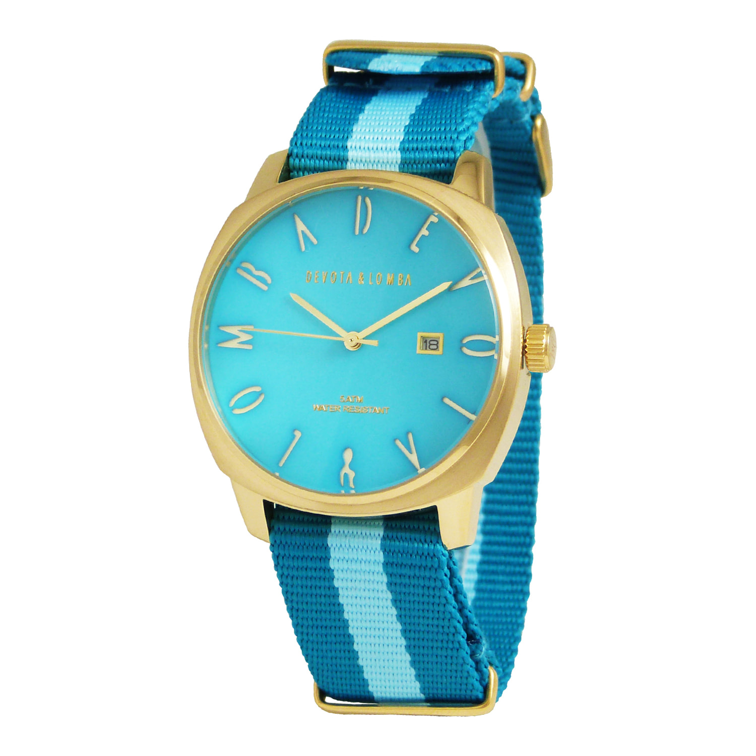 Reloj Devota & Lomba DL008MSPBLBL-02BLUE Mujer Analogico Cuarzo con Correa de Nylon