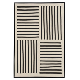 HOMER - Décoration murale A - 83x123cm lignes abstraites, cadre noir