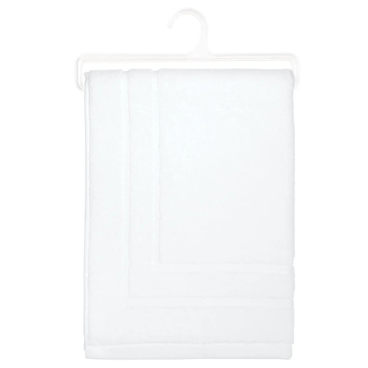 Tapis de bain "Praia" coton blanc 50x70cm