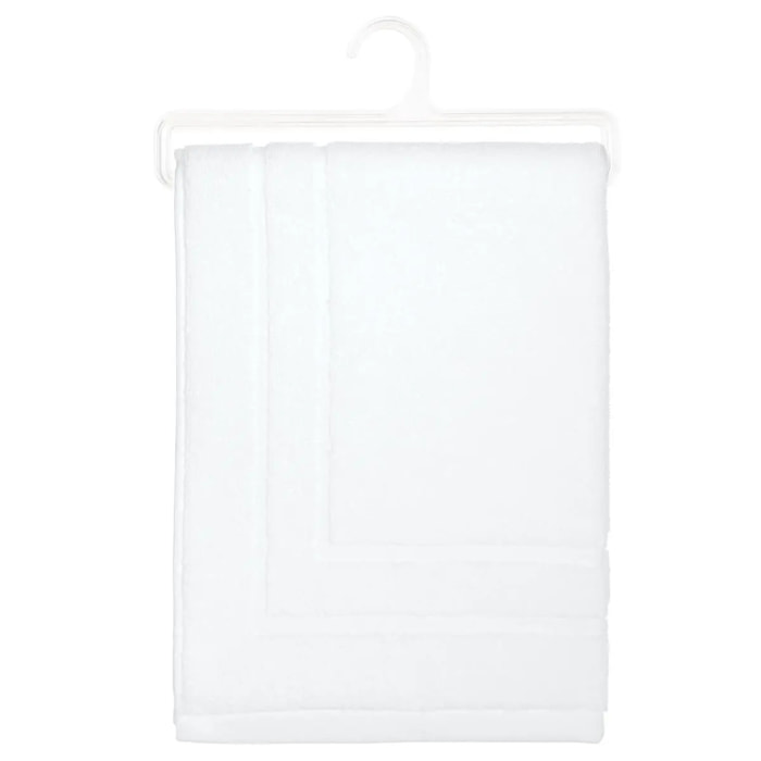 Tapis de bain "Praia" coton blanc 50x70cm