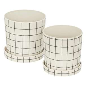 Set de 2 pots Kaya céramique D22 25cm