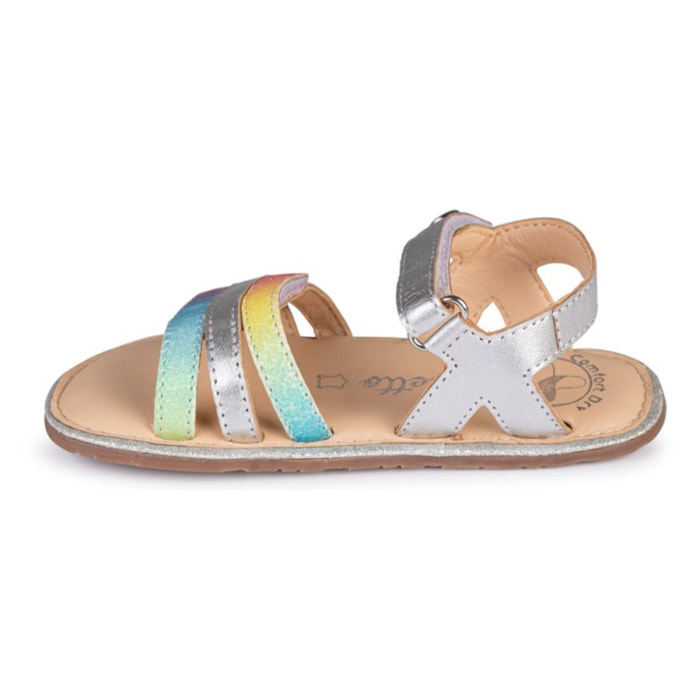 SANDALIA BAREFOOT PLATA - VELCRO Y FLEXIBILIDAD TOTAL