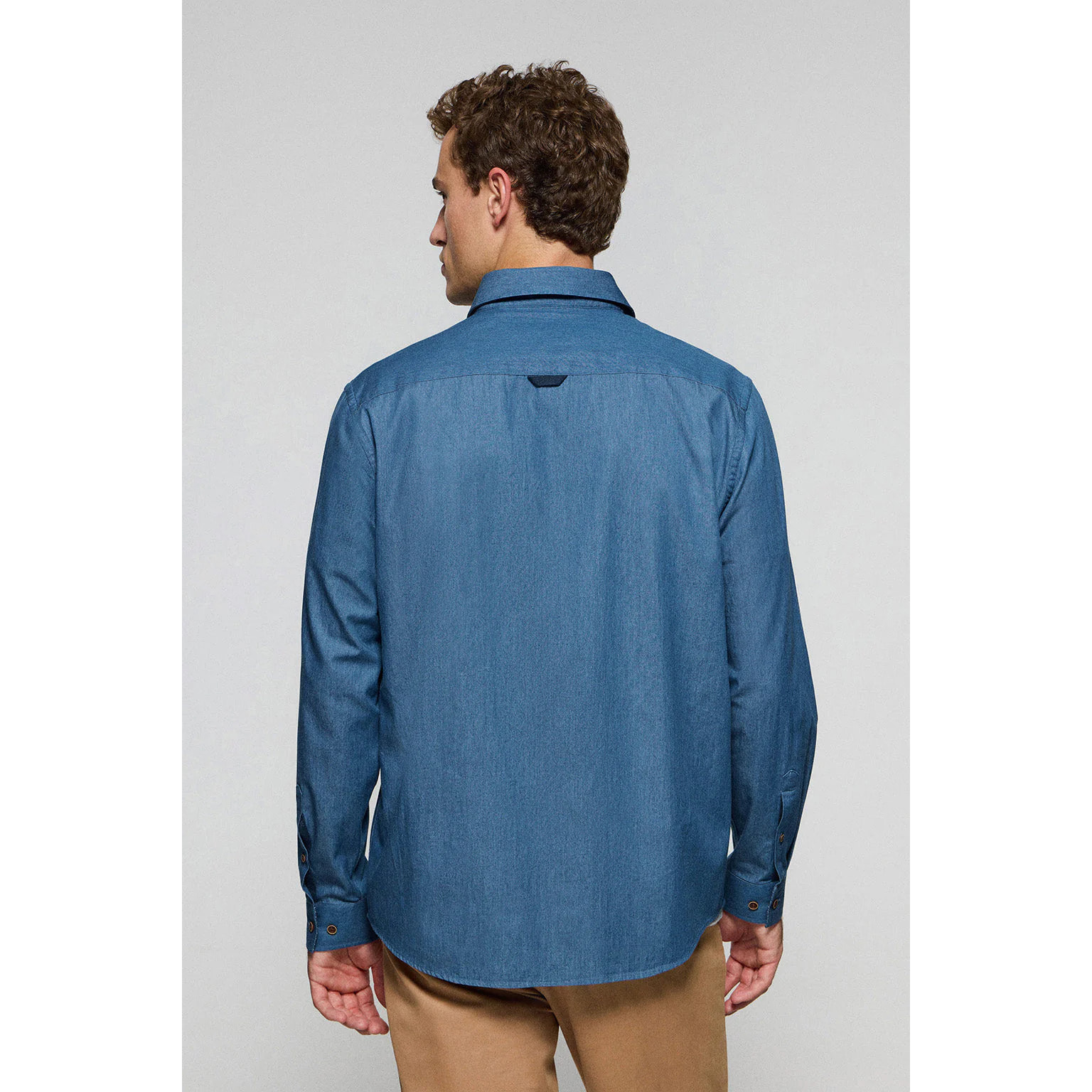 Camicia in denim con tasca e particolari Polo Club