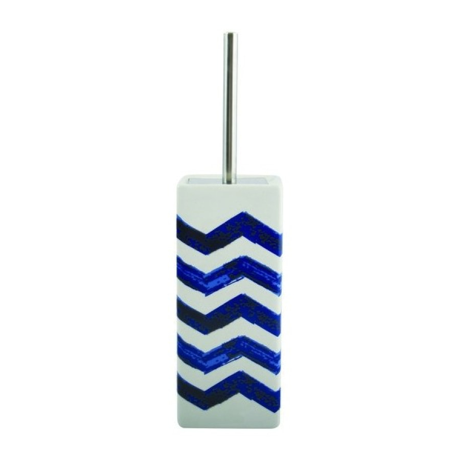 Brosse wc avec support Céramique LE CAP Bleu & Blanc MSV