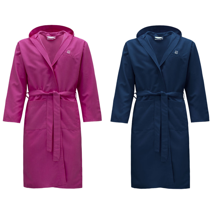 Accappatoio Microfibra Uomo Donna Renato Balestra, Ass (fucsia-navy)