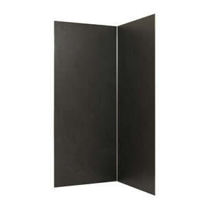 Pack 2 Panneaux Muraux Pierre Adoise 90x210 cm + Profilés Chrome