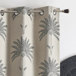 Rideau d'ameublement en jacquard - Noir