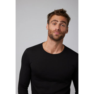 Maglietta termica con controllo della temperatura e maniche lunghe in nero