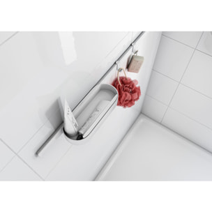 WallStoris Ensemble d'accessoires pour la douche blanc mat