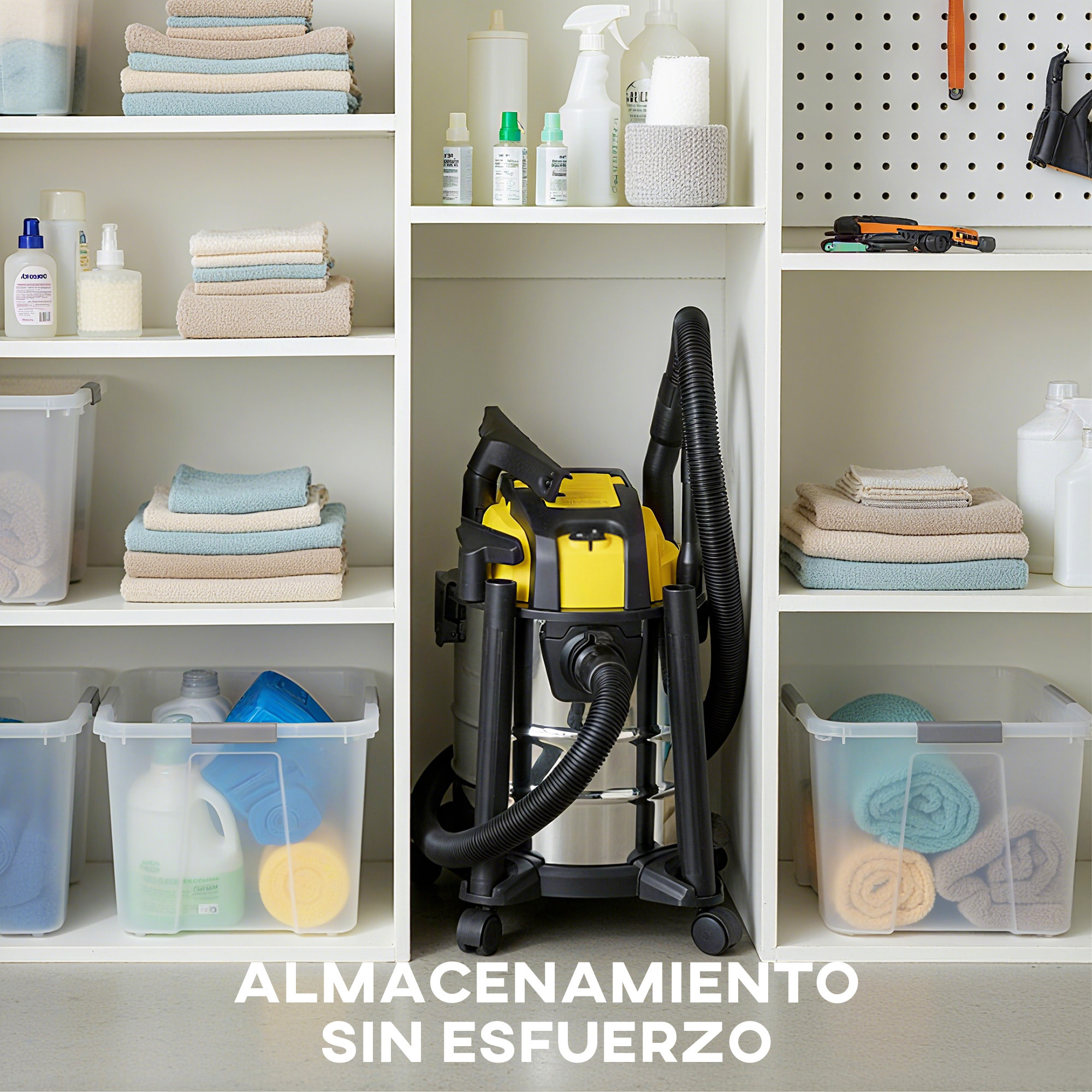 Aspirador en Seco y Húmedo 3 en 1, 1200W, Aspiradora con Función de Soplador, Manguera 2 m, Depósito Inoxidable 20L, Triple Filtro, Boquilla para Suelos y Ranuras, Amarillo