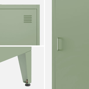 Armoire casier chambre industrielle métal 4 espaces de rangement (lot de 3) SOHO