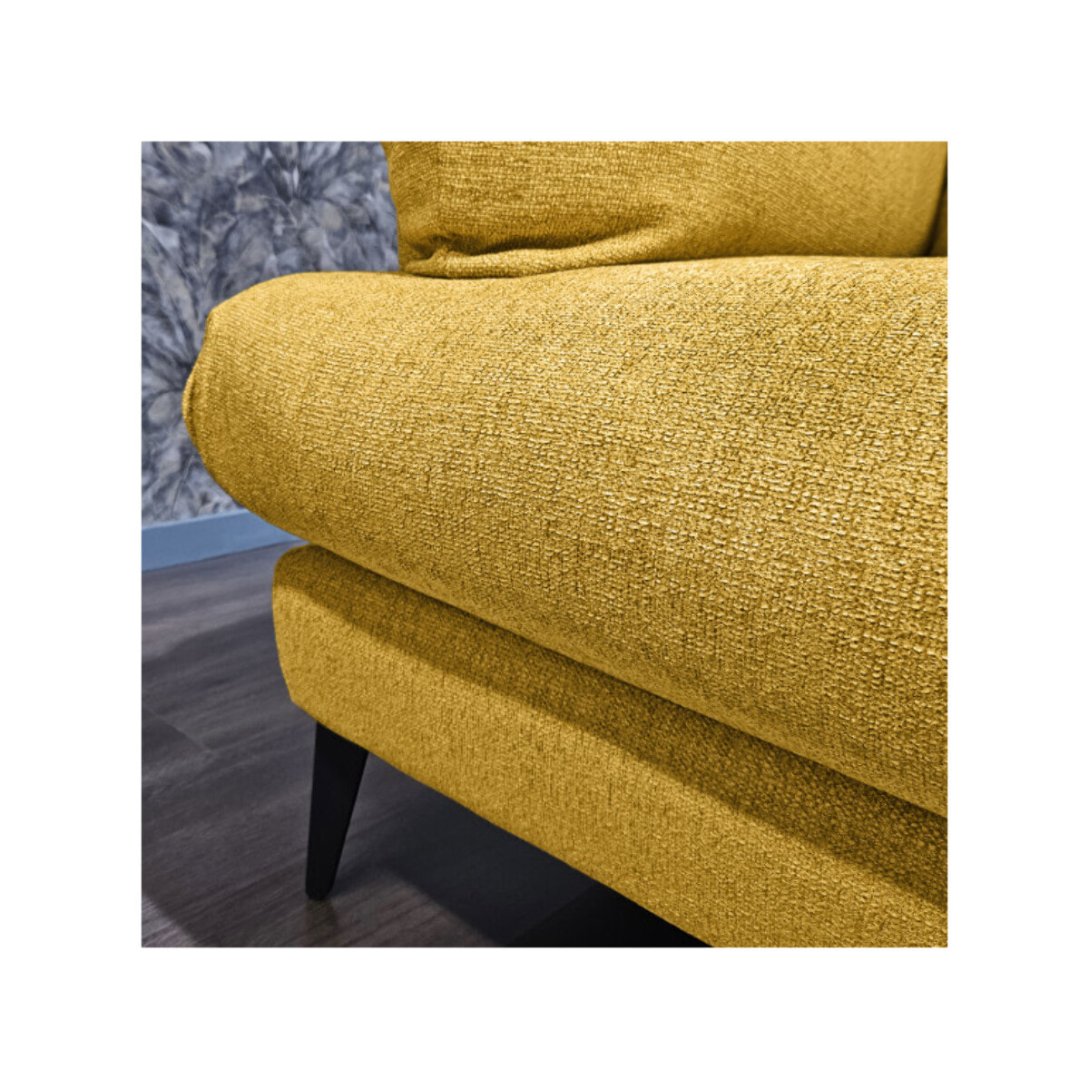 Fauteuil moelleux avec pieds métal noir - DANY