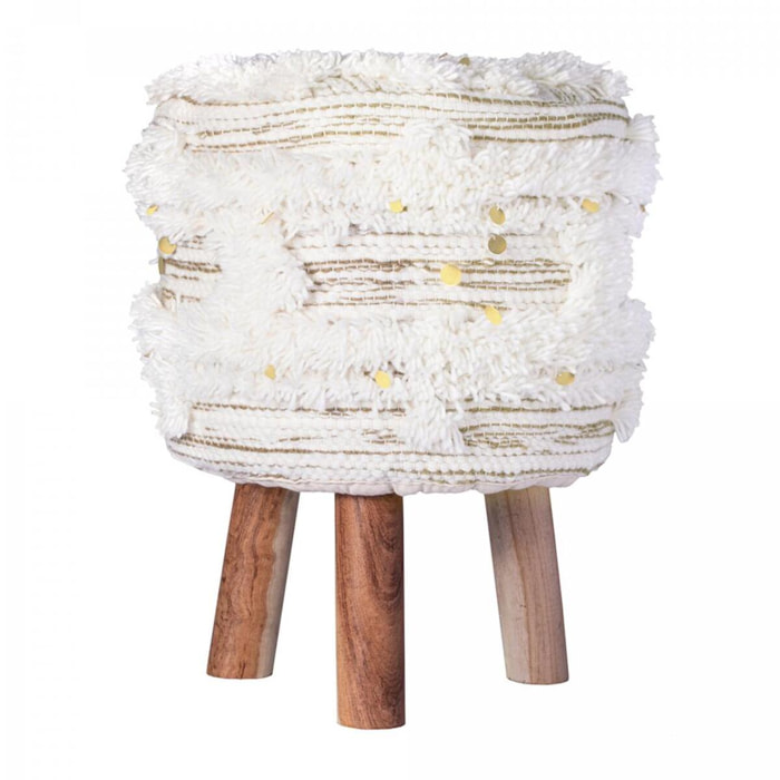 Tabouret RUKE Partiellement fabriqué à la main en Laine