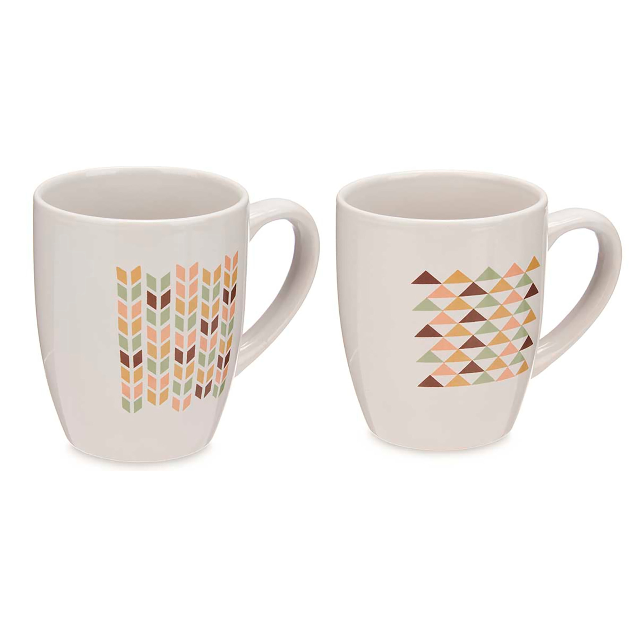 PACK 2 TAZAS PORCELANA 350 ML GEOMETRIC SURT 2 diseños
