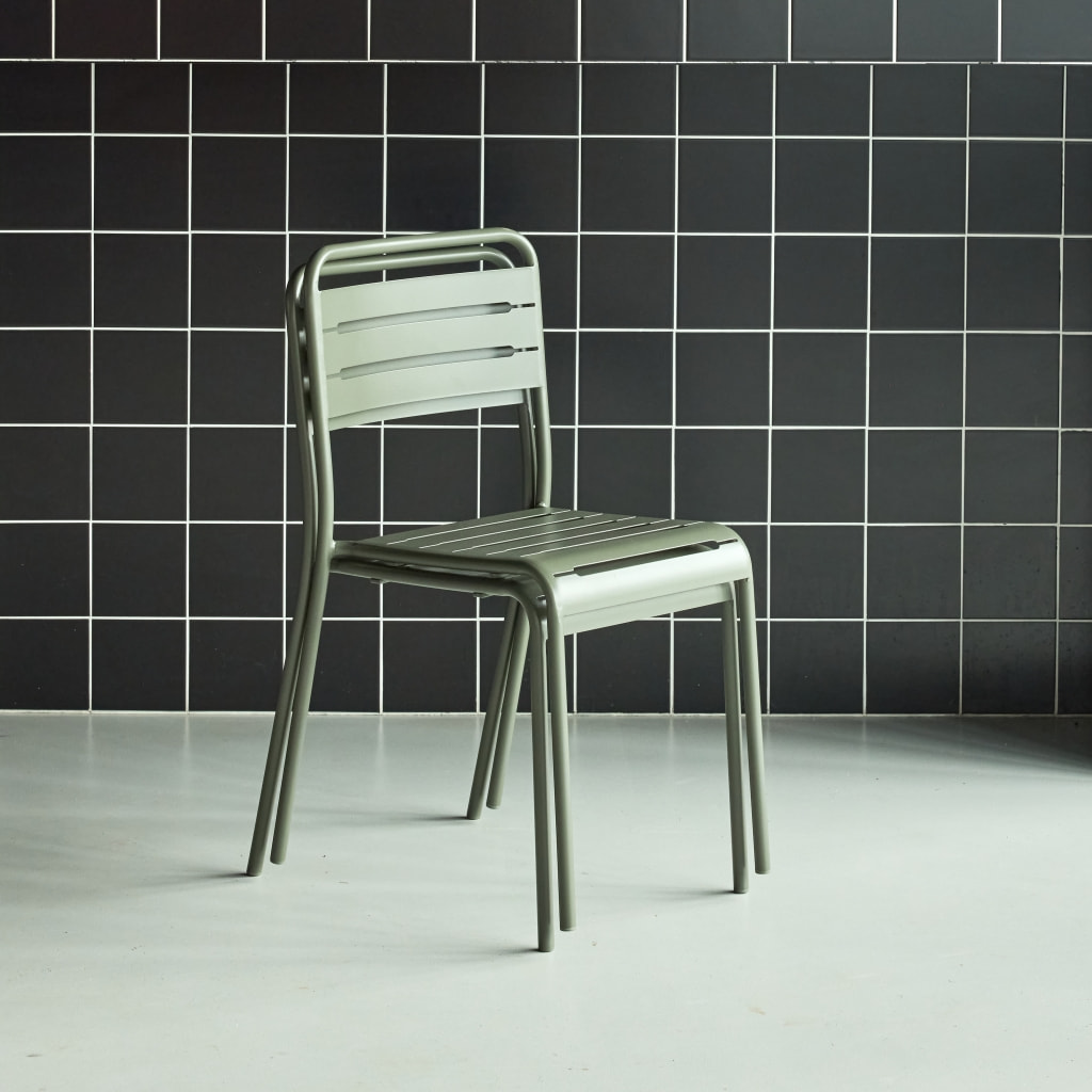 Chaise de jardin acier (lot de 2) AMÉLIA