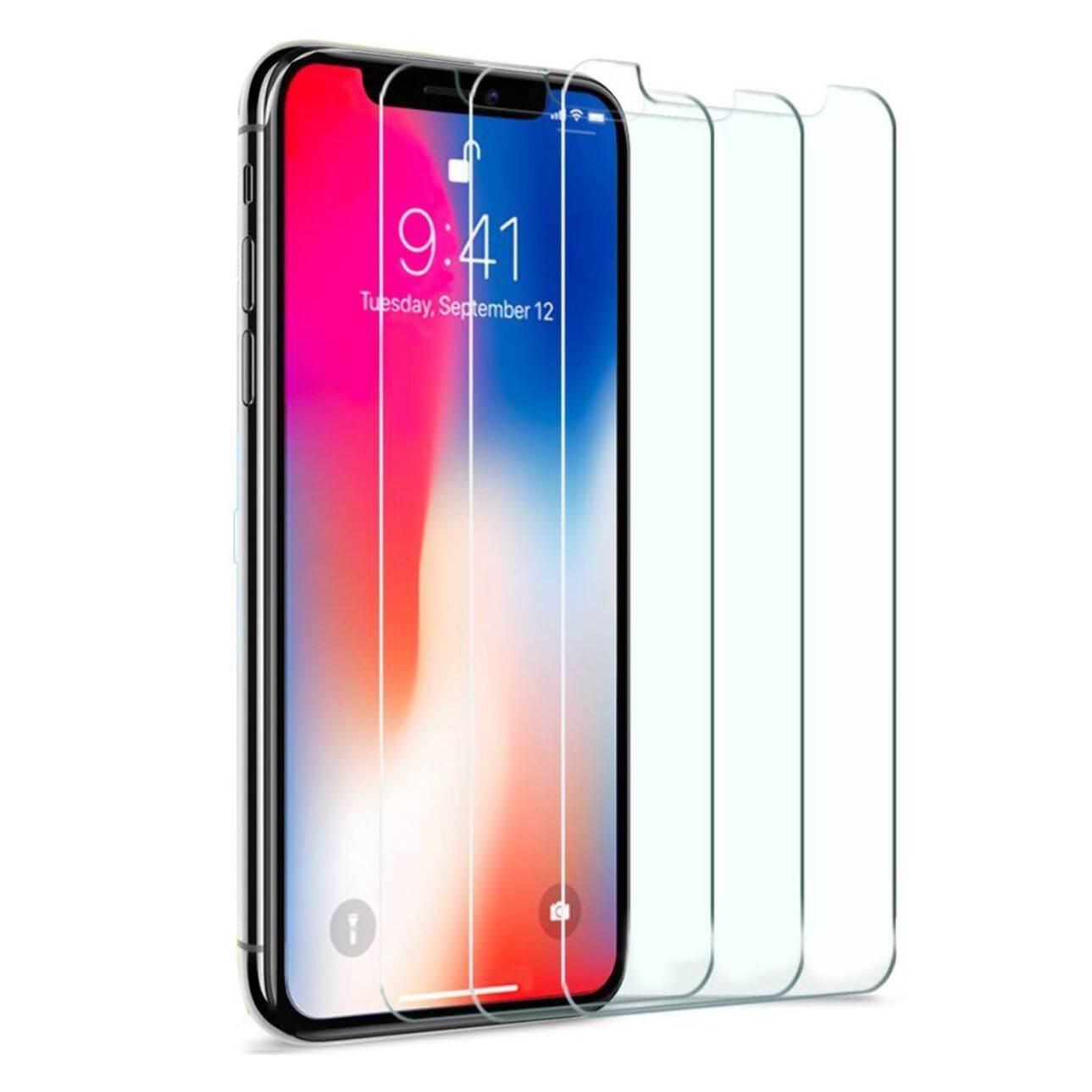 Lot de 3 vitres en verre trempé pour iPhone Xr