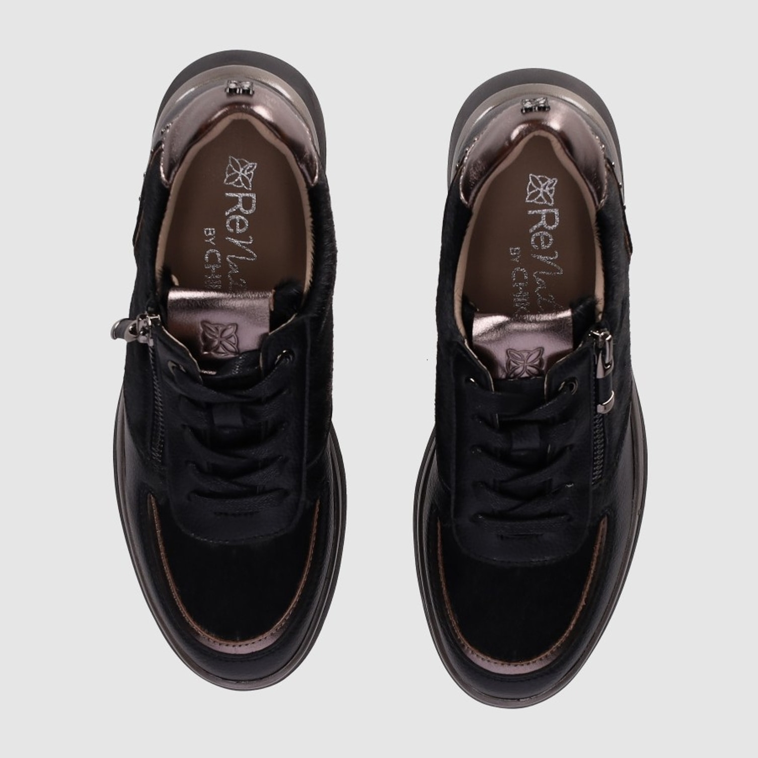 Deportivos de Piel - Negro - Tacón: 5 cm