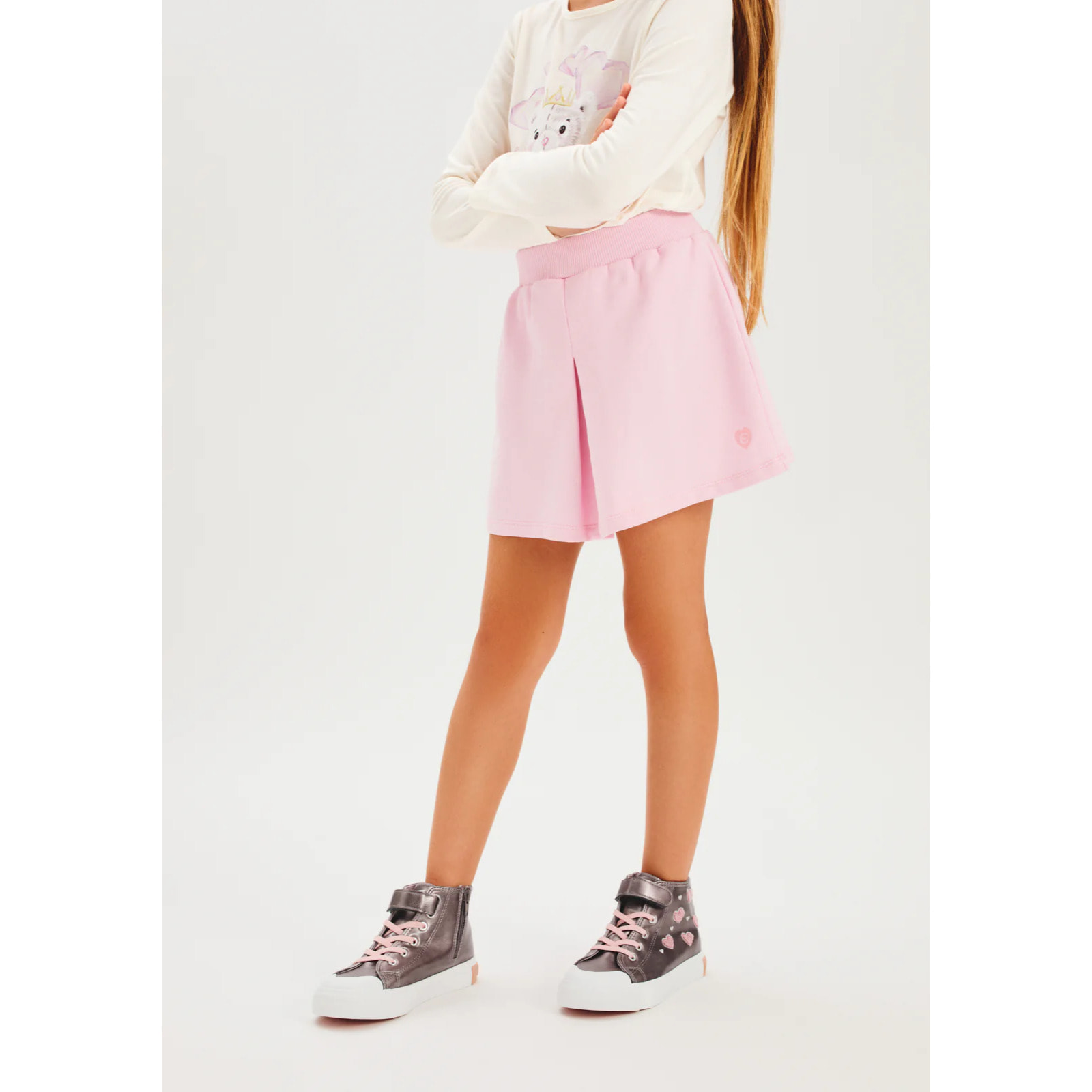 Falda Niña Elástica De Felpa