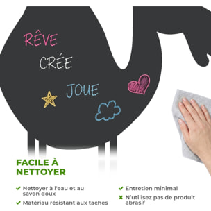 Sticker ardoise tableau noir - stickers muraux adhésif effaçable - CHAMEAU