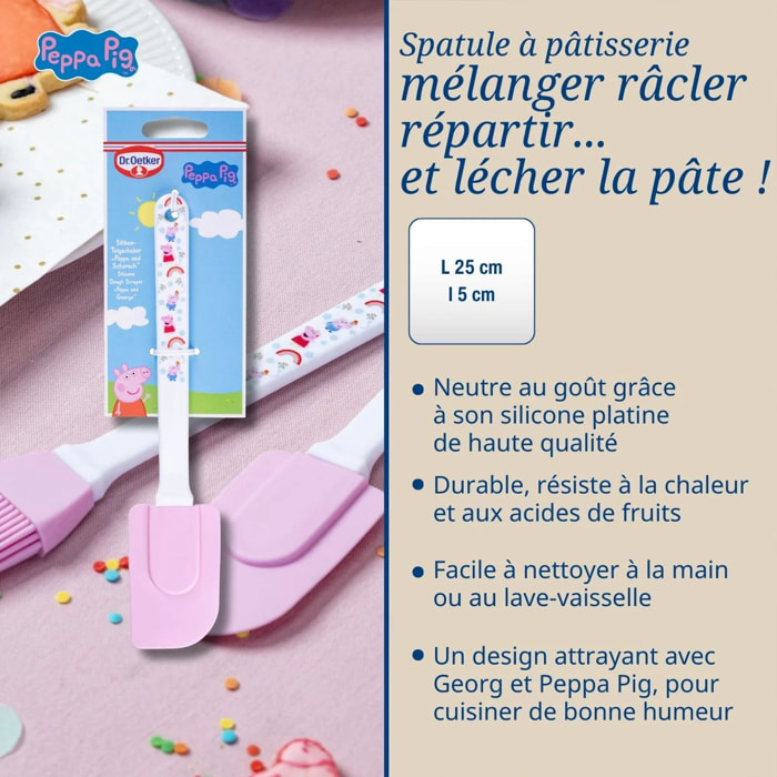 Spatule à pâte en silicone 25 cm Dr. Oetker Peppa Pig