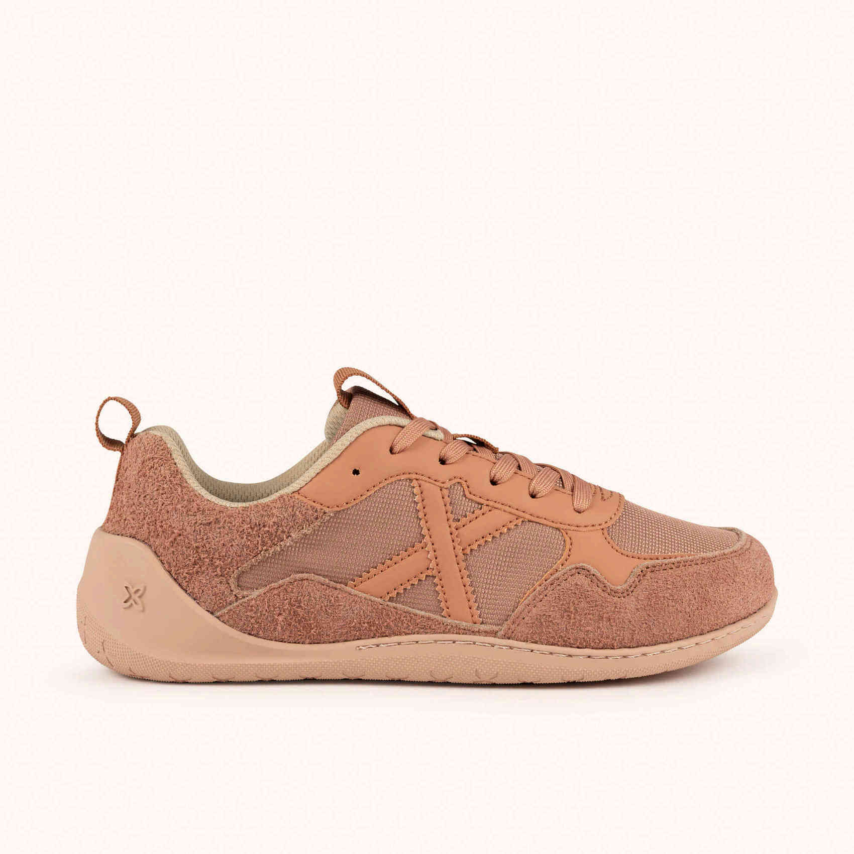 MUNICH FLEXING 09 Zapatillas Wild Feet "Barefoot" color teja y arena con puntera ancha