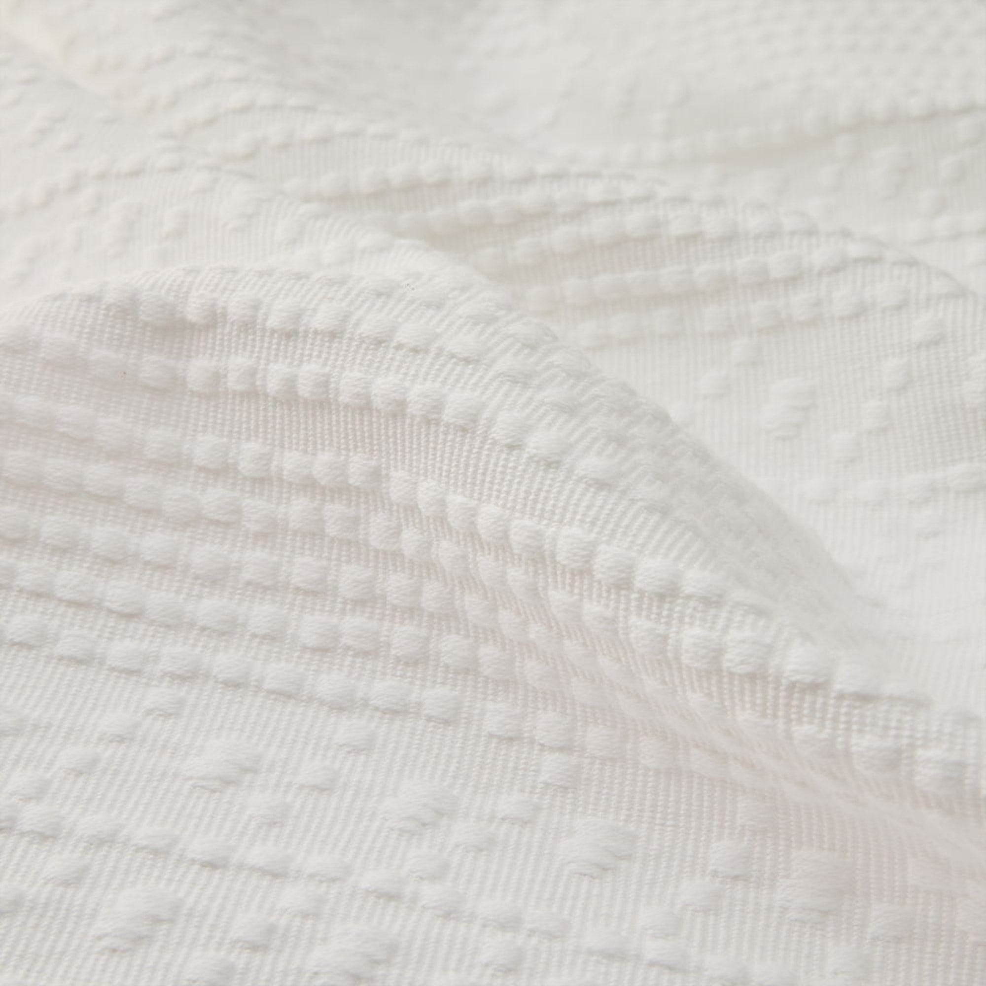 Colcha de algodón Jacquard Drite color blanco 100% Algodón