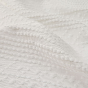 Colcha de algodón Jacquard Drite color blanco 100% Algodón
