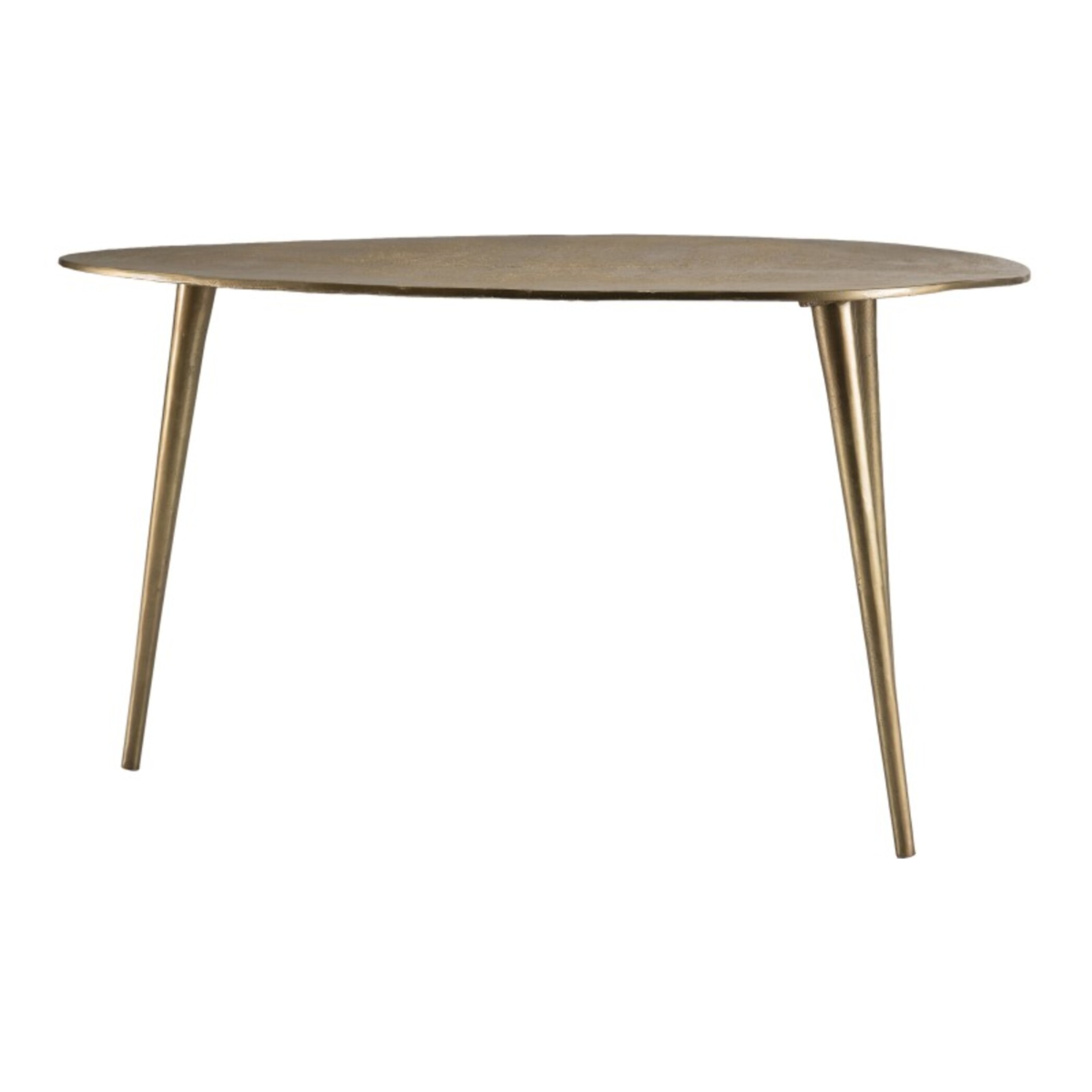JOHAN - Table basse goutte d'eau aluminium doré