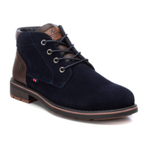 Botín blucher/derby de piel navy