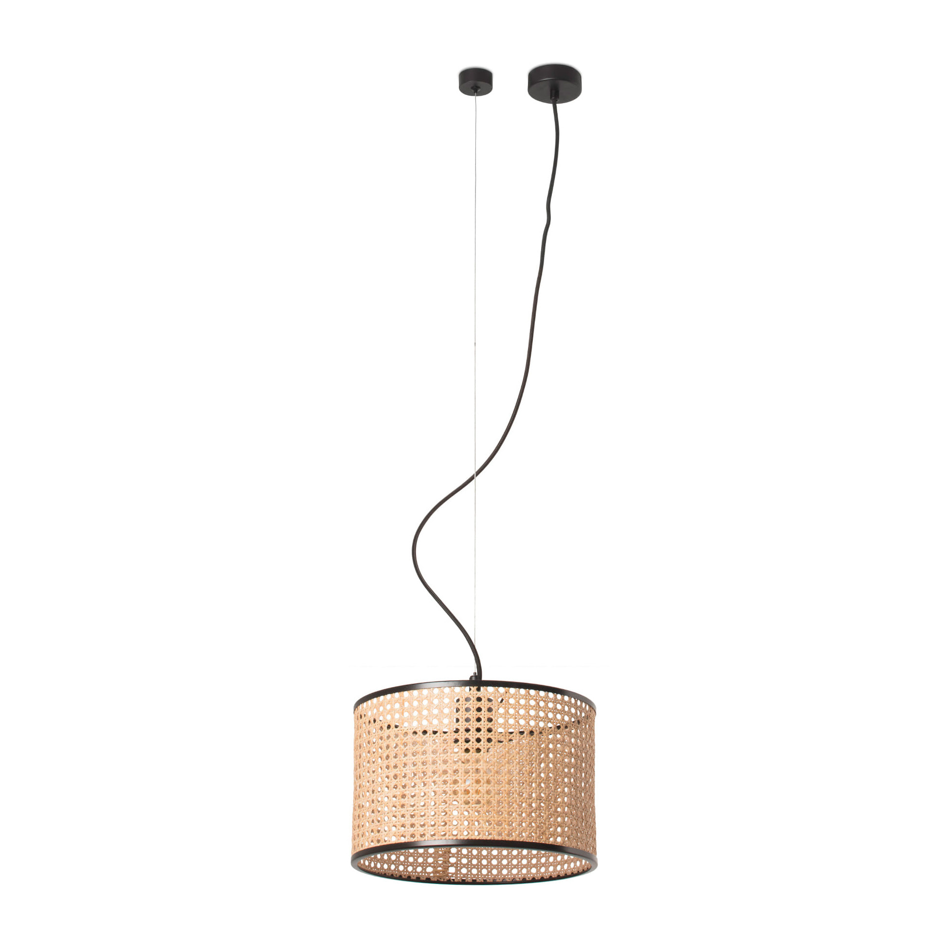 MAMBO 320 Lampe suspension noir/rotin