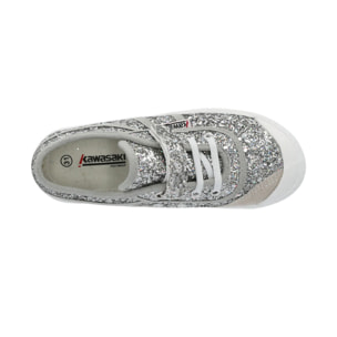 Zapatillas Sneaker para Niño/Niña - KAWASAKI Glitter Kids Shoe W/Elastic K202586-ES 8889 Silver