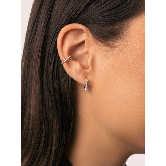 Pendientes Aro Dina Sparks Plata