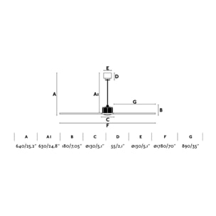 JUST FAN XL Ventilador de techo negro mate/nogal