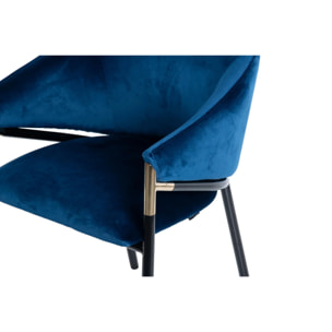 Silla Velvet Azul Atlanta 57x57x79 Cm