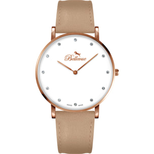 Reloj Bellevue B.54 Mujer Analogico Cuarzo con Correa de Piel sintetica