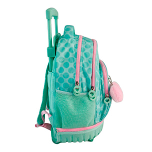 Trolley Fjo Compacto Doble Cuerpo Gran Capacidad Blin Blin Kiss Me. Espaldera y tirantes ajustables y acolchados.