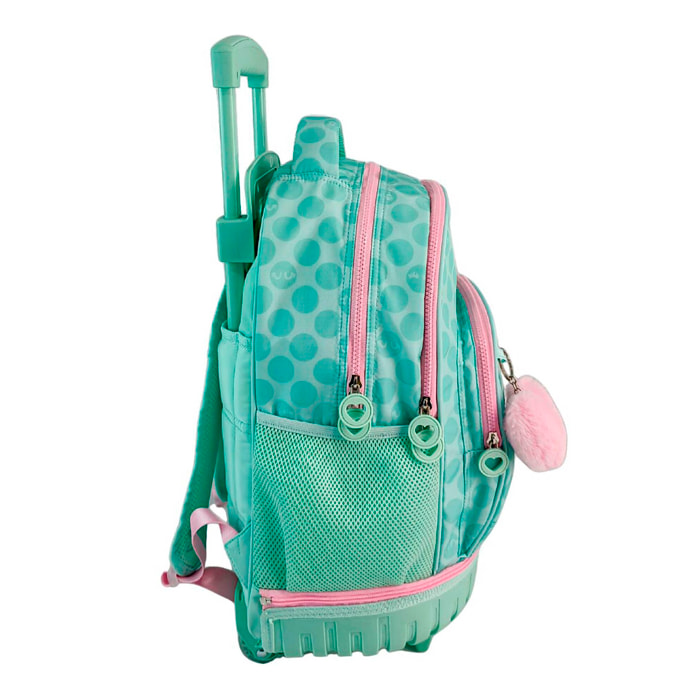 Trolley Fjo Compacto Doble Cuerpo Gran Capacidad Blin Blin Kiss Me. Espaldera y tirantes ajustables y acolchados.