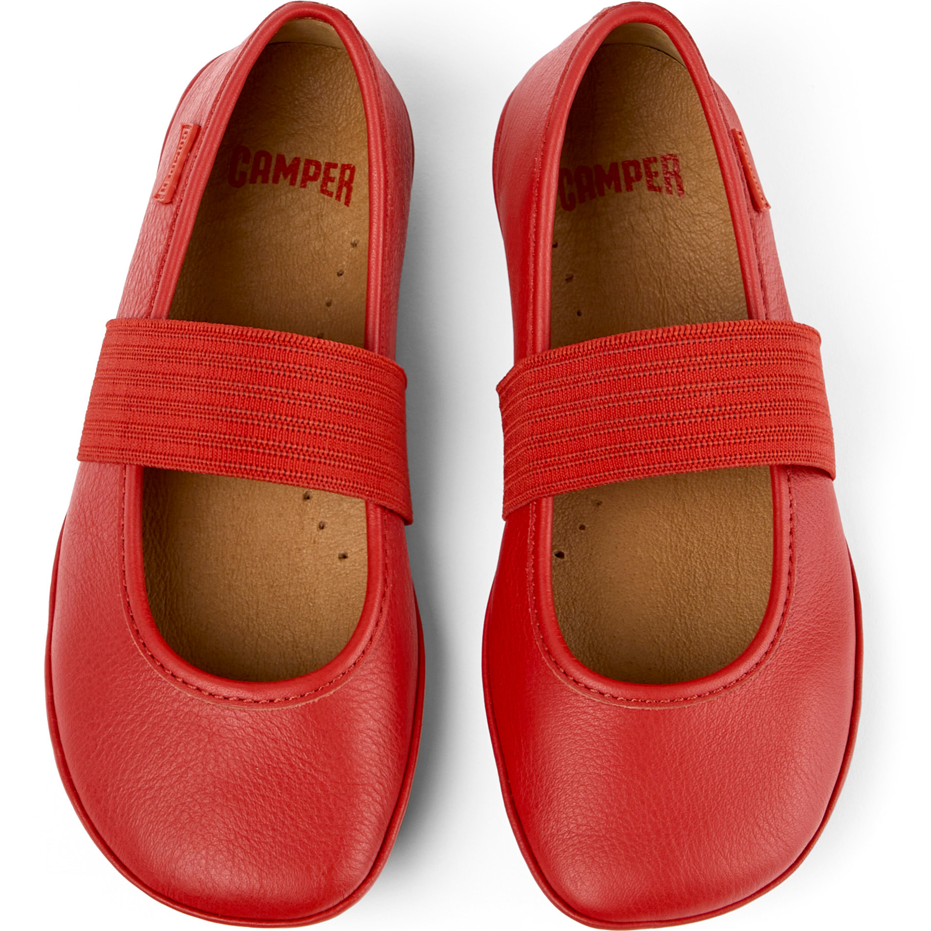 Bailarinas - CAMPER Right - Rojo - Cuero liso