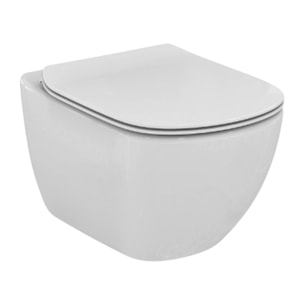 Pack WC Bati-support Geberit extra-plat UP720 + WC Ideal Standard Tesi Aquablade + Abattant softclose + Plaque Blanc/Chrome