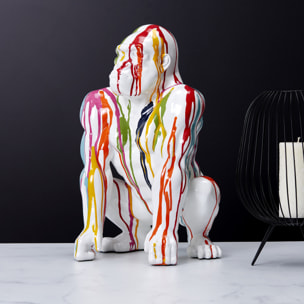 Gorille Blanc Rainbow Deco 46cm