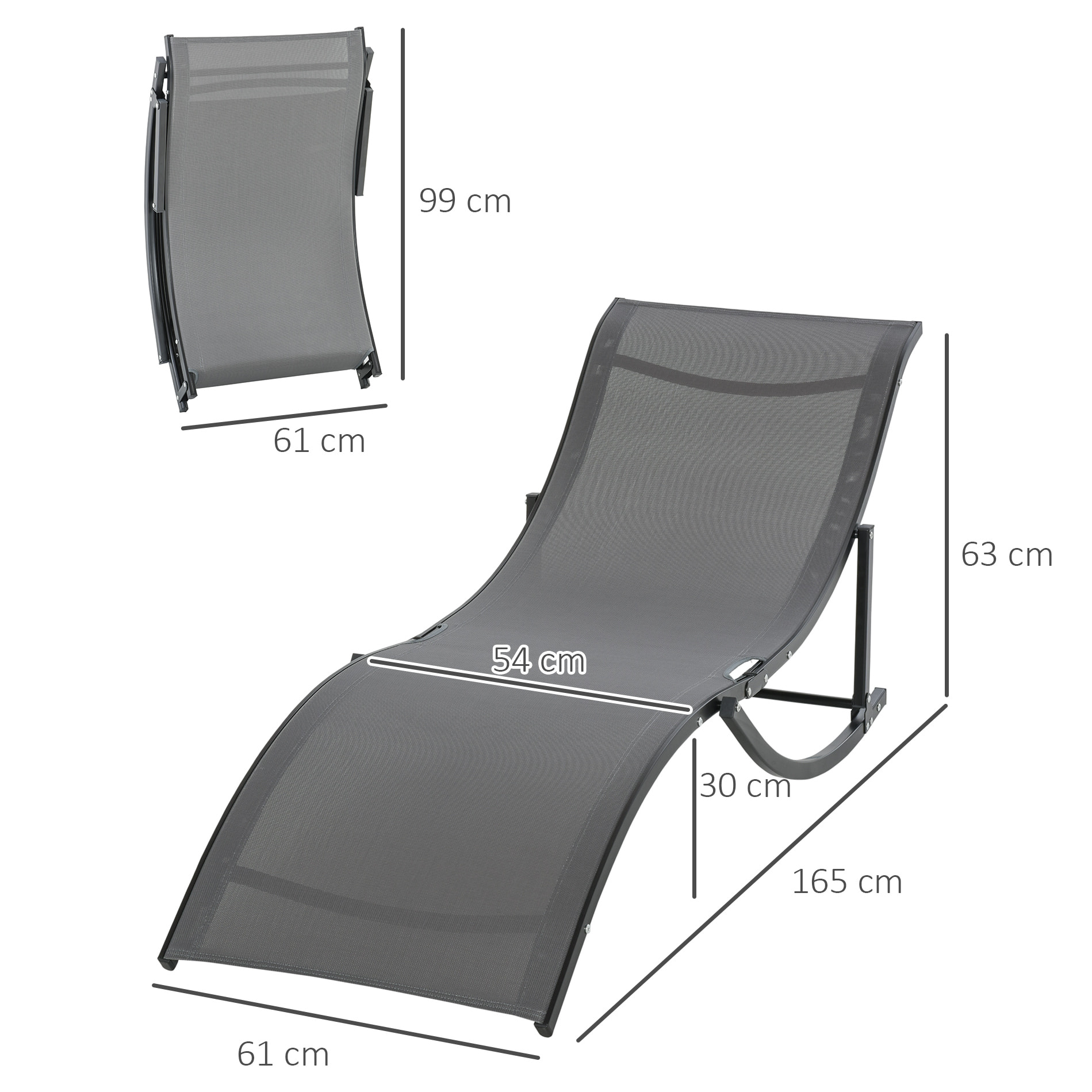 Lot de 2 transats – Légers et pliables – Faciles à ranger