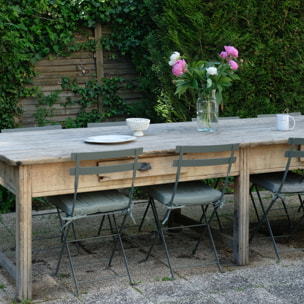 Galette de chaise extérieur imperméable et déhoussable MINORQUE - Vert Olive