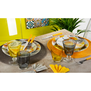 Servizio piatti 18 pezzi Excelsa – Lemon Grey, Porcellana Giallo