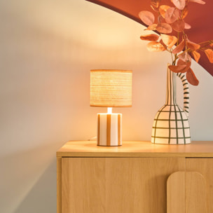 Lampe de table intérieur céramique moutarde H 28cm - Aurore