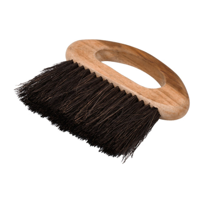 Brosse de nettoyage ergonomique à fibre coco et bois de teck - FIONA
