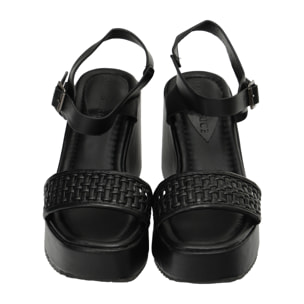 Sandali zeppa - tacco 9,50 cm - plateaux 3,0 cm