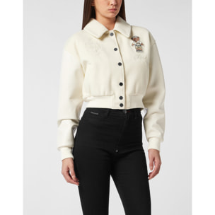 PHILIPP PLEIN Leather Bomber TEDDY