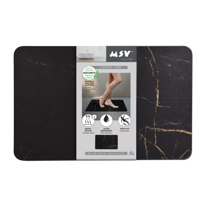 TAPIS DE BAIN DIATOMITE OWEN 60X39CM MSV