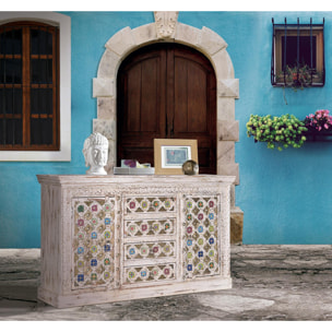 Aparador de Madera de Mango Estilo Mediterráneo Moderno